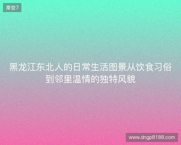 黑龙江东北人的日常生活图景从饮食习俗到邻里温情的独特风貌